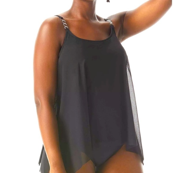 COCO REEF Current Mesh-Layer Bra-Sized Tankini Top, swimwear, swimsuit - Picture 3 of 10